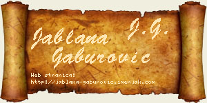 Jablana Gaburović vizit kartica